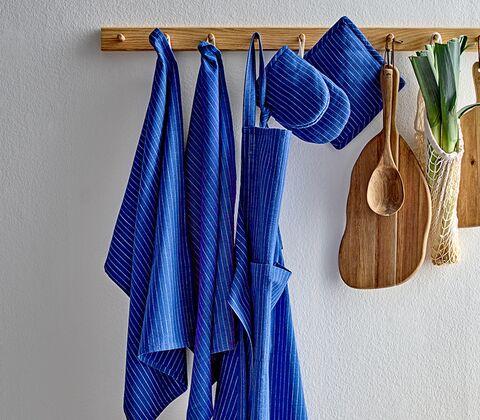 Södahl Organic Line forklæde royal blue 70x91 cm