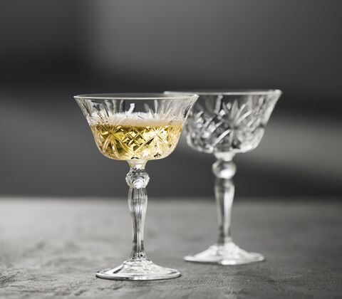 Lyngby Glas Melodia champagneskål 4 stk. 26 cl