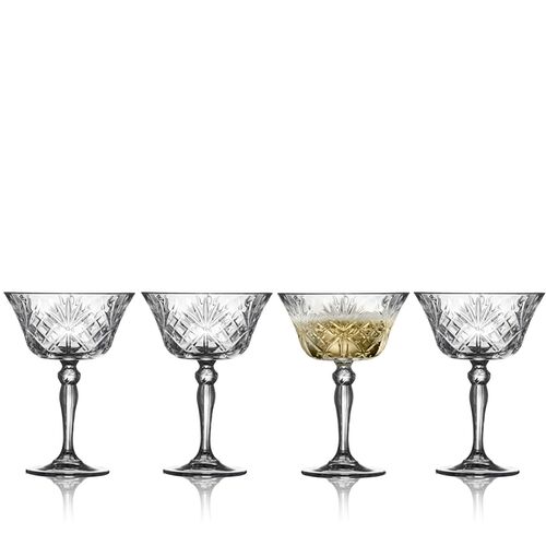 Lyngby Glas Melodia champagneskål 4 stk. 26 cl