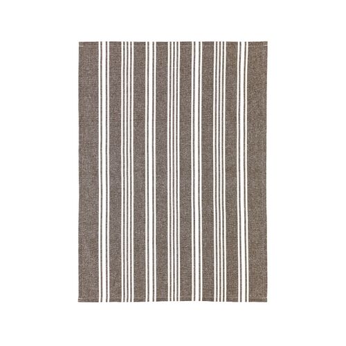 Bastian Recycle Eco Stripe viskestykke brun 70x50 cm