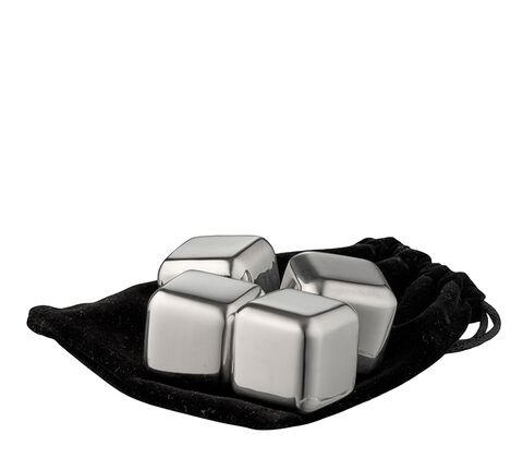 Funktion whiskysten stål 4 stk