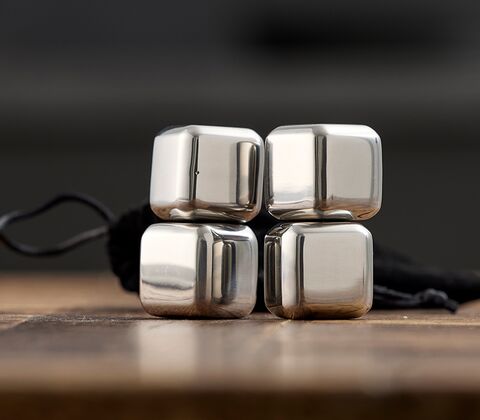 Funktion whiskysten stål 4 stk