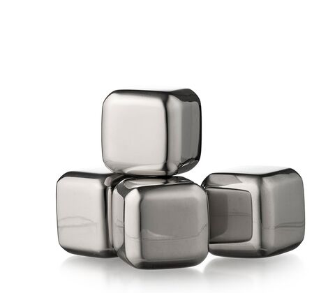 Funktion whiskysten stål 4 stk