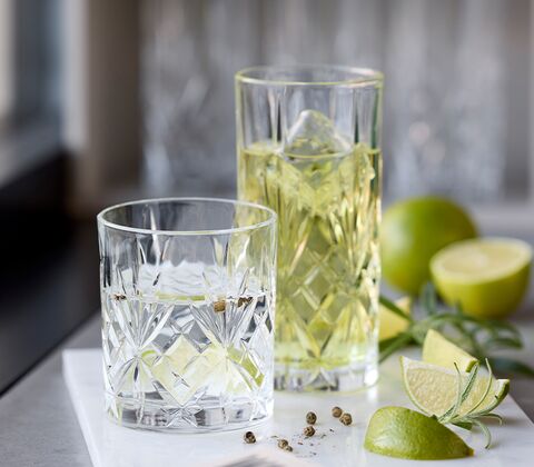 Lyngby Glas Melodia highball og whiskey glas 8 stk.