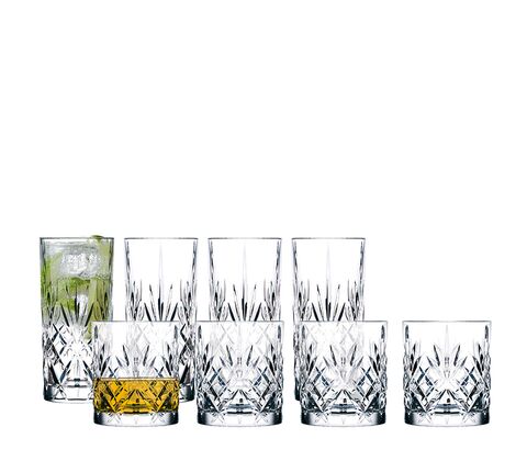 Lyngby Glas Melodia highball og whiskey glas 8 stk.
