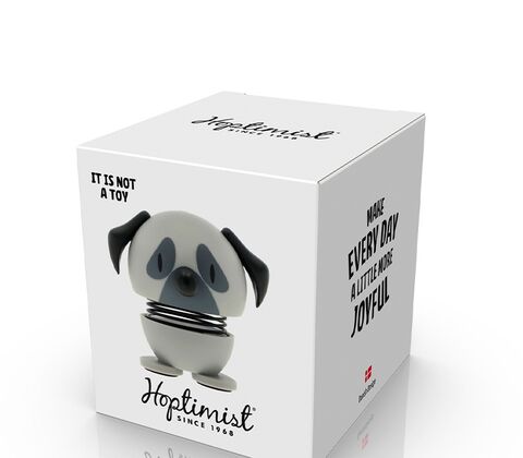 Hoptimist Mops figur XS grå H 4,9 cm