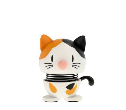 Hoptimist Calico kat figur XS orange/hvid H 5,3 cm