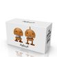 Hoptimist Bimble og Bumble figur egetræ H 7,5 cm 2 stk.