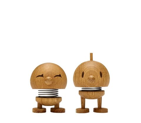 Hoptimist Bimble og Bumble figur egetræ H 7,5 cm 2 stk.