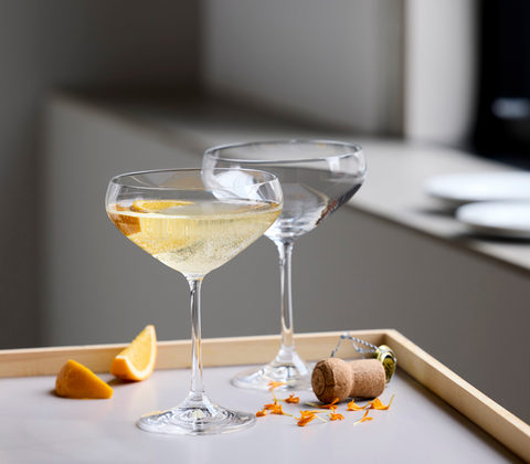 Lyngby Glas Juvel champagneskål 34 cl 4 stk