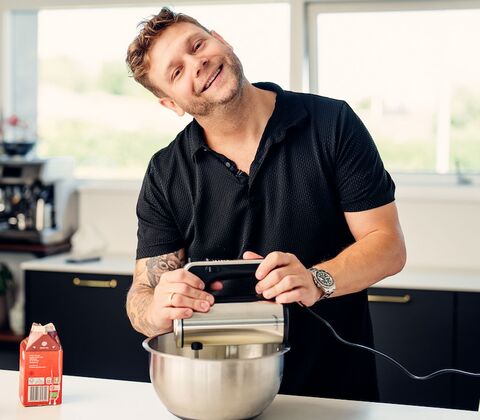 Sobczyk røreskålesæt med låg og silikonebund 3 stk. rustfrit stål