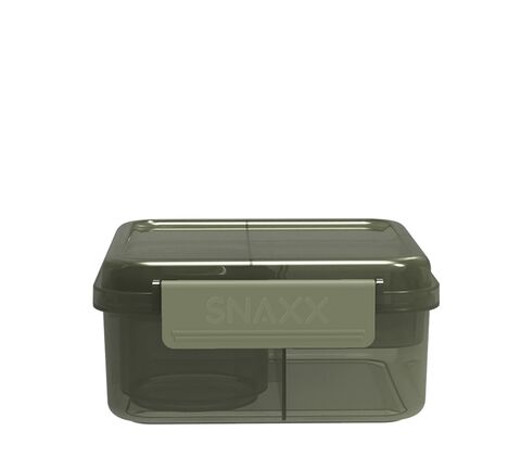 SNAXX madkasse med 3 rum 1,2 liter grøn