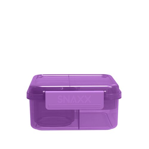 SNAXX madkasse med 3 rum 1,2 liter lilla