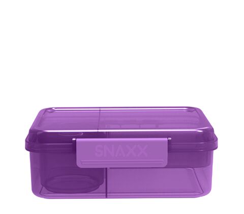 SNAXX madkasse med 3 rum 1,6 liter lilla
