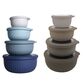 Scandinavian Collection Rillet skålesæt plast assorteret 4 stk