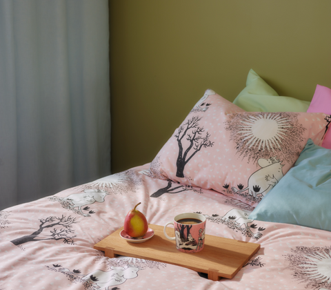 Moomin Arabia Kærlighed 30 års jubilæums krus lyserød 30 cl