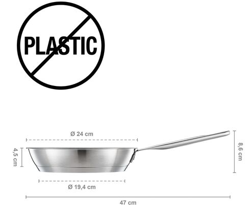 Fiskars All Steel stegepande keramisk belægning 24 cm