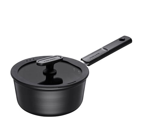 Fiskars Hard Face kasserolle sort 1,8 liter med låg