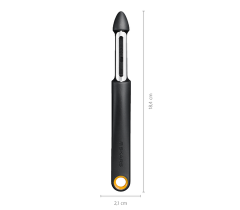 Fiskars Functional Form skrællekniv med roterende blad sort