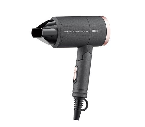 Sogo rejsehårtørrer sort 1200 watt