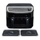 Gastronoma Low Fat dobbelt airfryer & dehydrator sort 9 liter 2400 watt - keramisk belægning