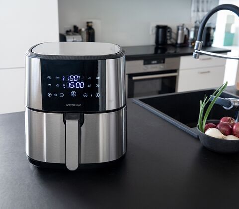 Gastronoma Low Fat dobbelt airfryer & dehydrator sort 9 liter 2400 watt - keramisk belægning