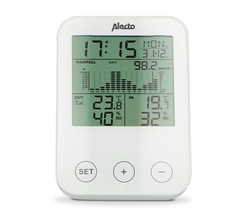 Alecto WS-1200 Vejrstation med trådløs regn- og fugtighedsmåler