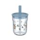 Mepal Mio Forest Friends børneglas med sugerør blå 250 ml