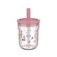 Mepal Mio Fairy Garden børneglas med sugerør rosa 250 ml