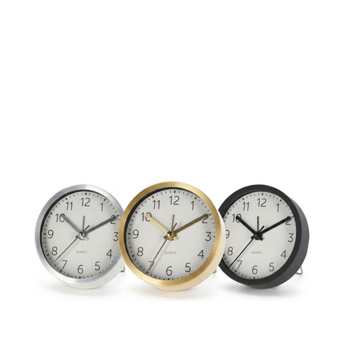 Vækkeur Ø 9 cm -  3 assorterede farver