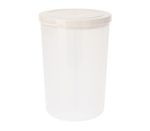 Opbevaringsboks rund med 3 rum og låg H 18 cm assorterede farver