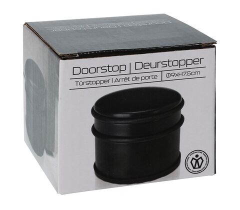 Dørstopper sort Ø 9 cm