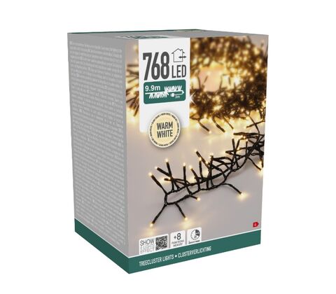 Klynge lyskæde 768 LED L 9,9 meter