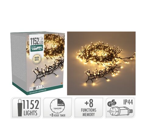 Klynge lyskæde 1152 LED L 14,9 meter