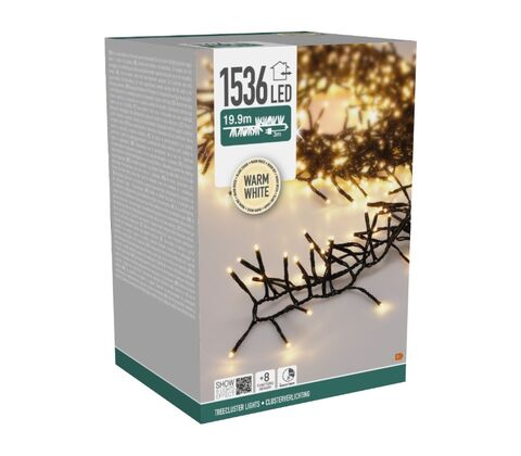 Klynge lyskæde 1536 LED L 19,9 meter