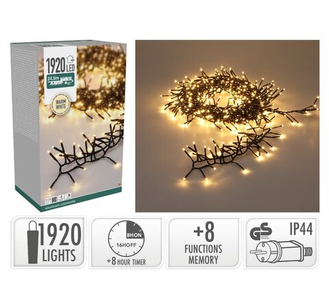 Klynge lyskæde 1920 LED L 24,9 meter