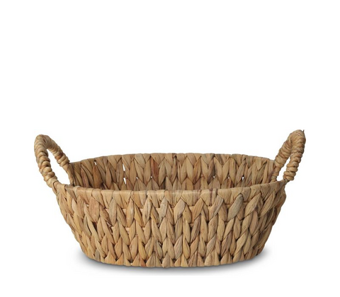 Fletkurv med hank beige 25x30x11 cm