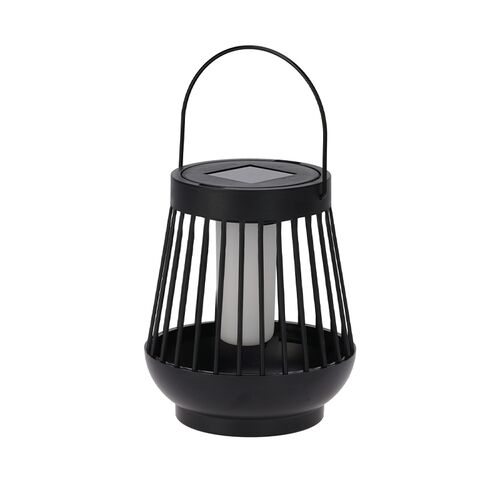 Solcelle lanterne sort Ø 13 x H 15 cm