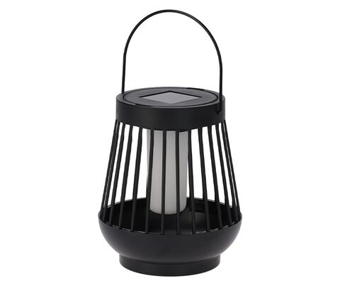Solcelle lanterne sort Ø 13 x H 15 cm
