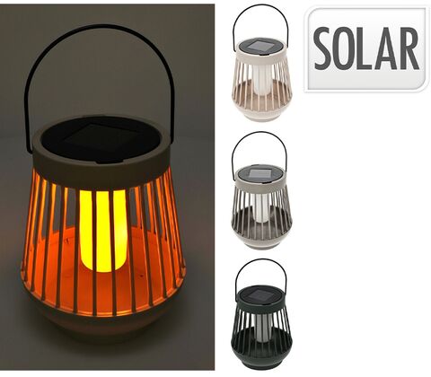 Solcelle lanterne - assorterede farver H 15 cm
