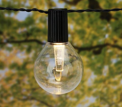 Party lyskæde med solceller hvid 200 cm