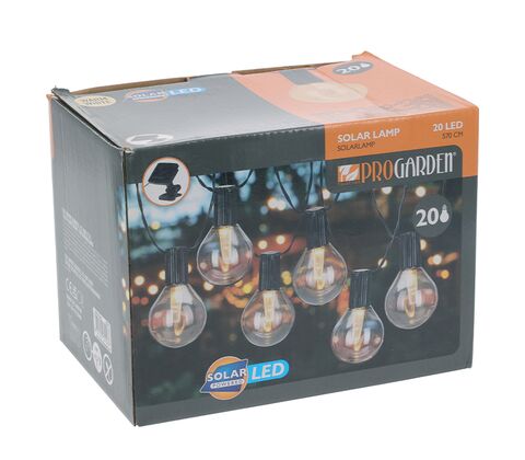 Party lyskæde med solceller hvid 200 cm