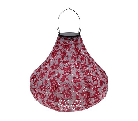 Solcelle lanterne pæreform assorterede farver H 30 cm