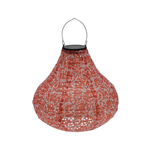 Solcelle lanterne pæreform assorterede farver H 30 cm