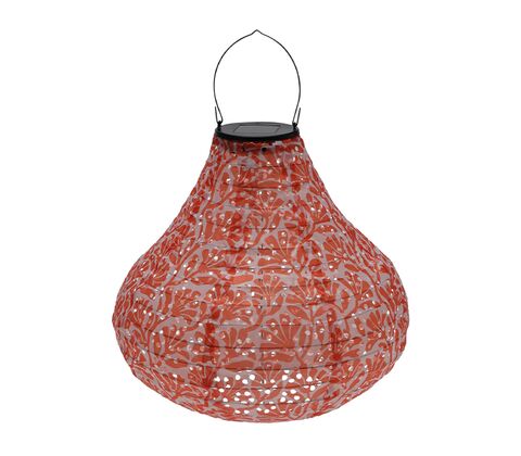 Solcelle lanterne pæreform assorterede farver H 30 cm