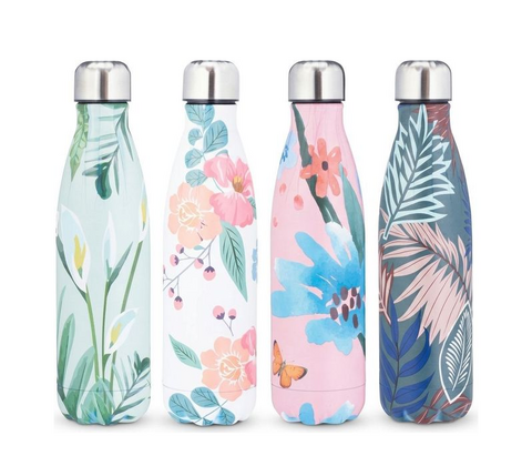 Termoflaske - 4 assorterede design 0,5 liter
