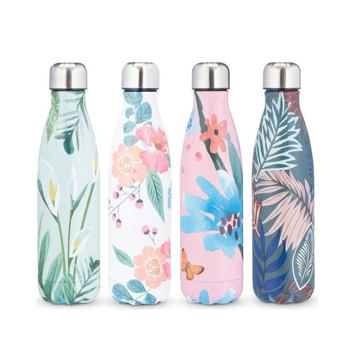 Termoflaske - 4 assorterede design 0,5 liter