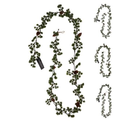 Juleguirlande fyr assorteret L 180 cm