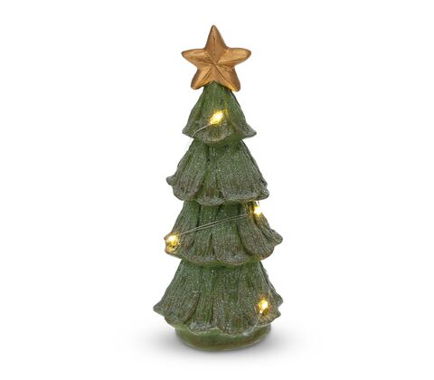 Juletræ med LED - 3 assorterede design H15 cm