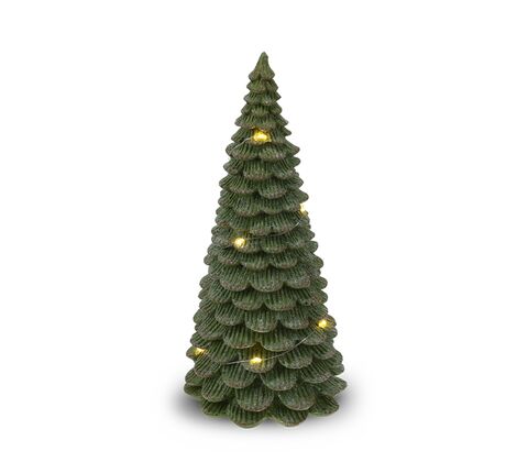 Juletræ med LED - 3 assorterede design H 21 cm